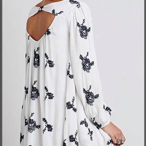 Free People Embroidered Austin Mini Dress Agave XS - Picture 3 of 12